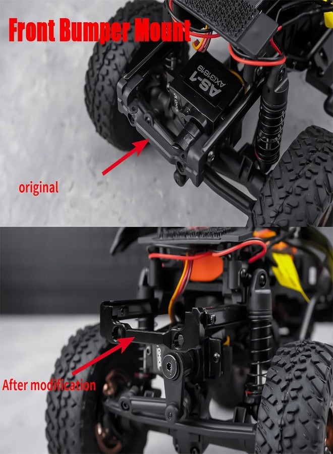 قطع غيار ترقية سيارة التحكم عن بعد SCX24 GX470 1/24، تتضمن قاعدة تثبيت المصد الأمامي وقاعدة تثبيت الهيكل الخلفي المصنوعة من سبائك الألومنيوم من مورلوردي. - Image 5